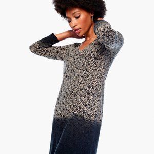 NIC+ZOE Neutral Knit Long Sleeve Sweater Dress
